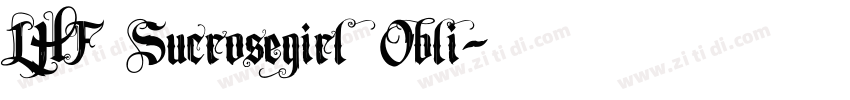 LHF Sucrosegirl Obli字体转换